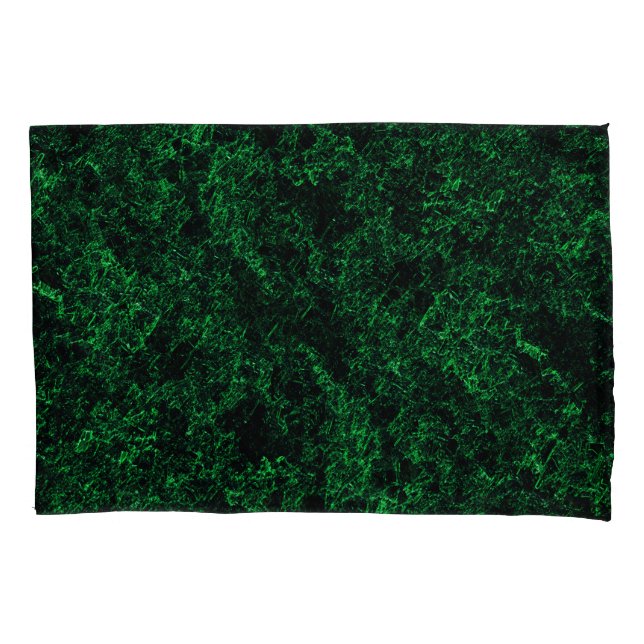 Housse D'oreillers Texture vert foncé, éponge détruite ou corrodée (devant-gauche)