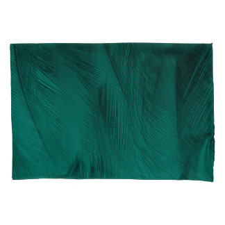 Housse D'oreillers Texture Vintage de plumes vert foncé