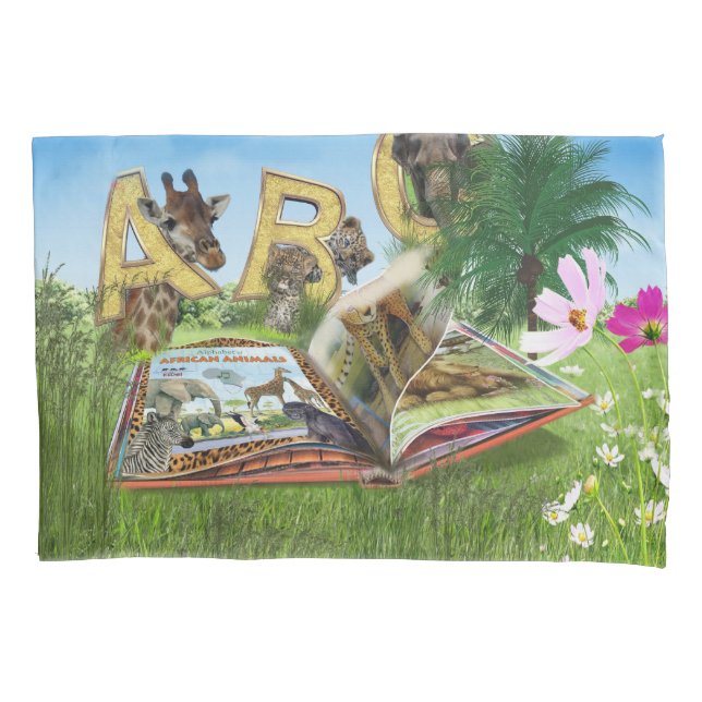 Housse D'oreillers Thèmes ABC Capital Alphabet. (devant)