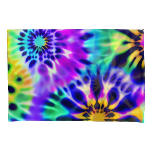 Housse D'oreillers Tie Dye Swirling Motif Design (devant)