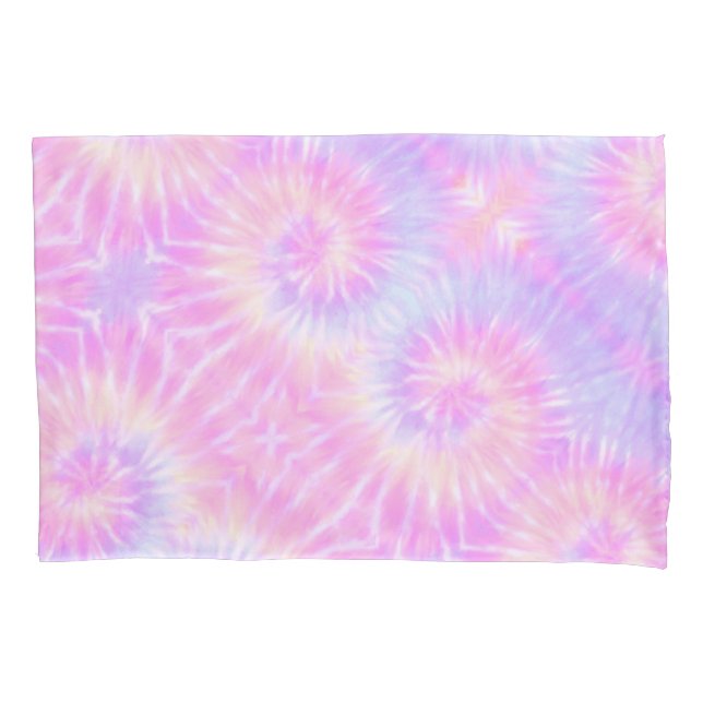 Housse D'oreillers Tiedye Pastel Rainbow Spirale Hippie Tie Dye (devant)