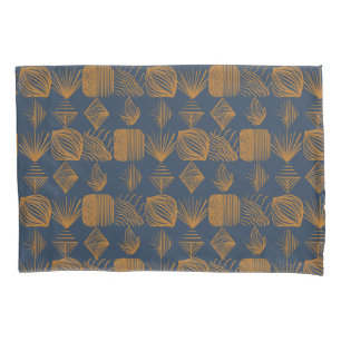 Housse D'oreillers Tissu Tribal des Caraïbes audacieux : bleu marine,