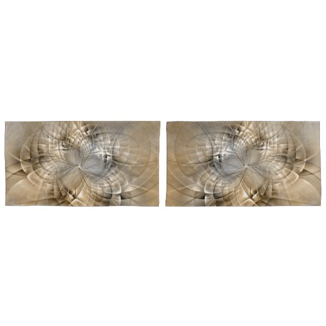 Housse D'oreillers Tons Terre Abstrait Art fractal moderne Texture (devant-Set)