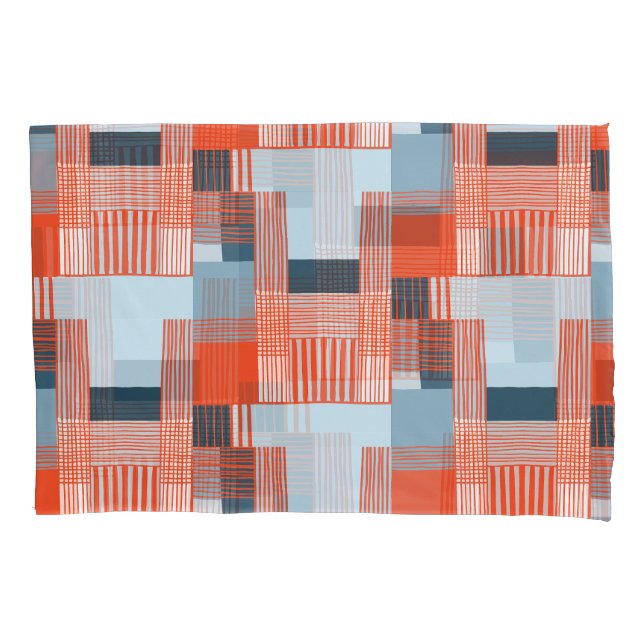 Housse D'oreillers Touches de couleur vives et lignes dynamiques (devant)
