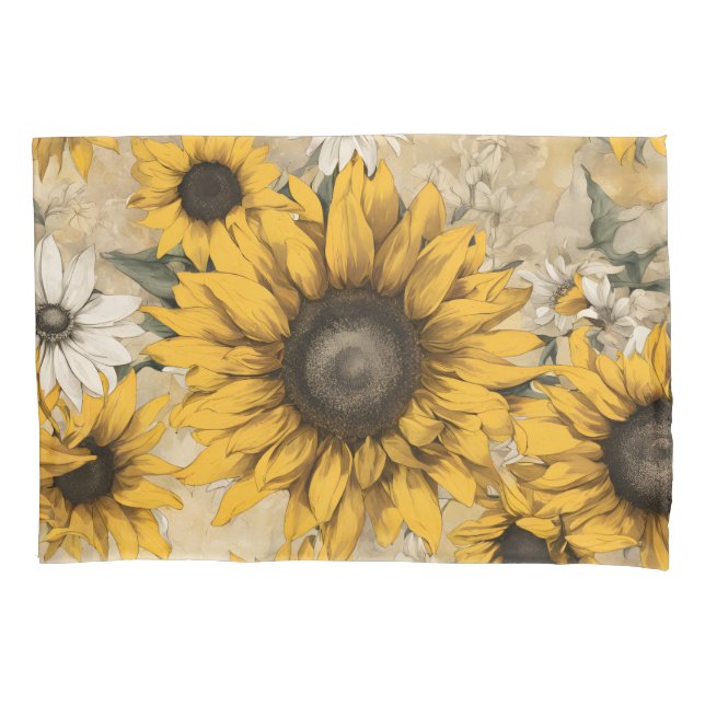 Housse D'oreillers Tournesol (devant)