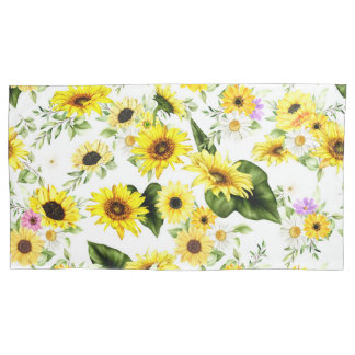 Housse D'oreillers Tournesol à l'aquarelle 7