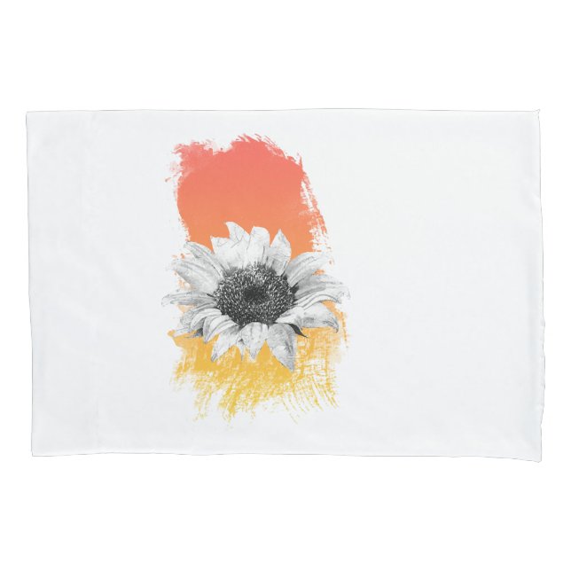 Housse D'oreillers Tournesol aquarelle (devant)