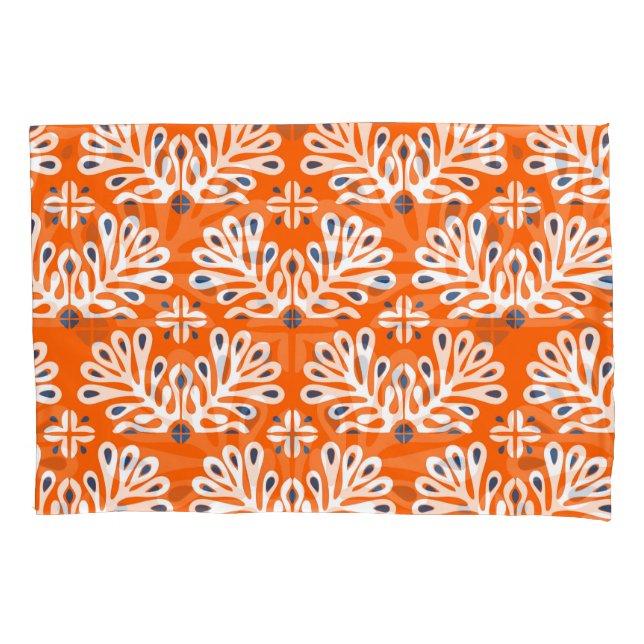 Housse D'oreillers Tradition scandinave : Mosaïque florale ethnique. (devant)