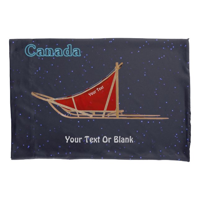 Housse D'oreillers traîneau à chiens - Canada (devant)