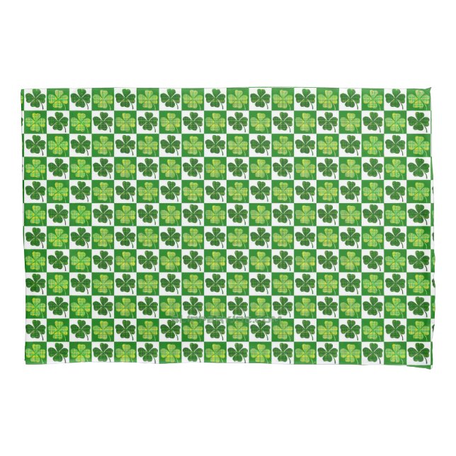 Housse D'oreillers Trèfle à quatre feuilles de la Saint-Patrick de Sl (devant)