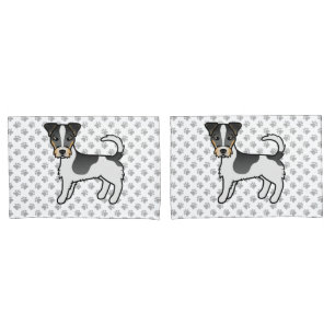 Housse D'oreillers Tricolore Rough Coat Jack Russell Terrier Chien