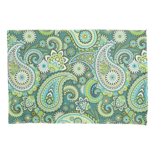 Housse D'oreillers Trippy Hippy Retro Paisley (devant)