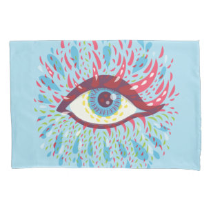 Housse D'oreillers Trippy Oye Psychedelic Art