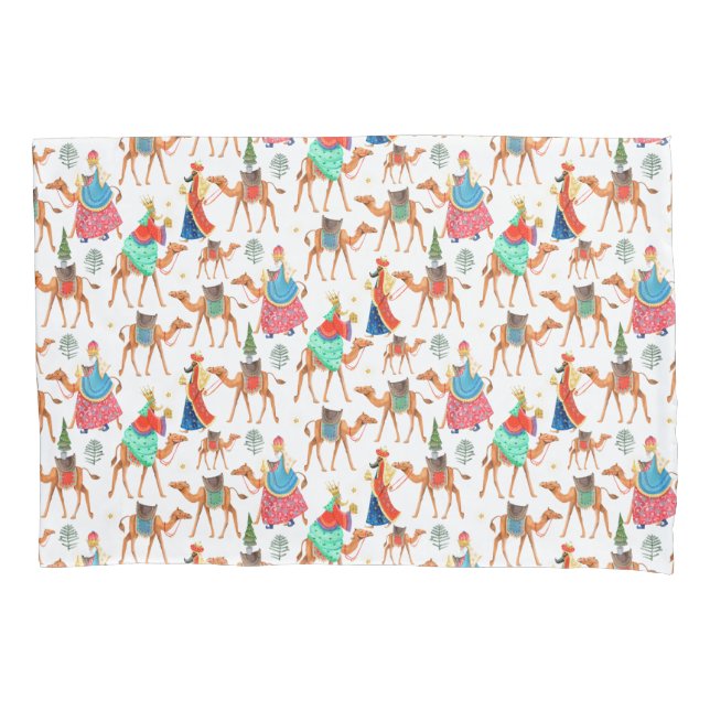 Housse D'oreillers Trois sages rois & chameaux tout imprimé (devant)