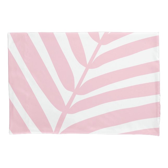 Housse D'oreillers Tropical Palm Leaf Baby Rose (devant)
