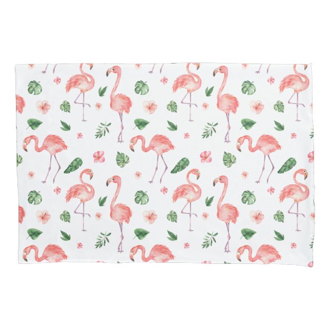 Housse D'oreillers Tropical rose Flamingo (devant)