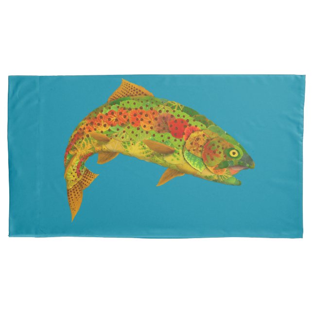 Housse D'oreillers Truite arc-en-ciel feuille Aspen 5 (devant-gauche)