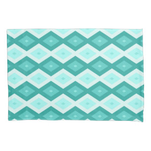 Housse D'oreillers Turquoise diamond pattern