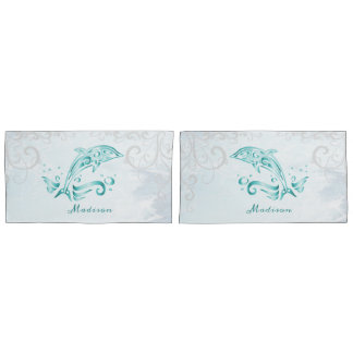 Housse D'oreillers Turquoise Dolphin Personnalisé Coussin Coque