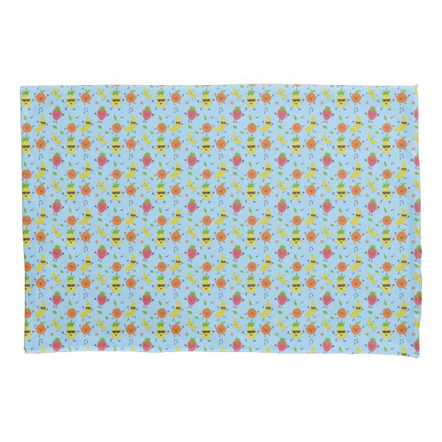 Housse D'oreillers Tutti Fruitti Motif Anniversaire Fruits Mignons Bé (devant)