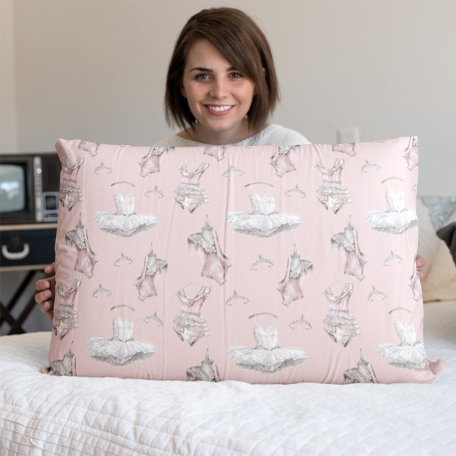 Housse D'oreillers Tutus et Tiaras Pink Standard (Créateur téléchargé)