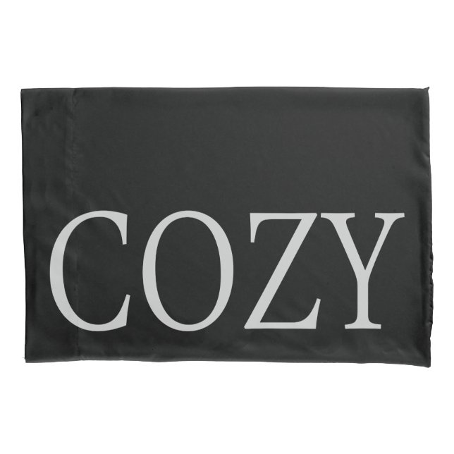 HOUSSE D'OREILLERS TYPOGRAPHIE COSY VACANCES COUSSIN COQUE (devant)