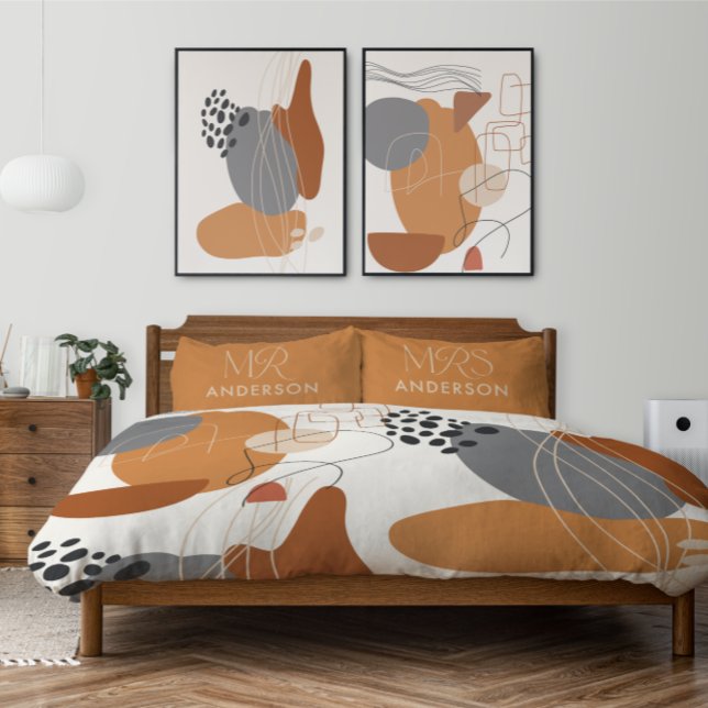 Housse D'oreillers Typographie moderne script élégant m. mrs personna (Créateur téléchargé)