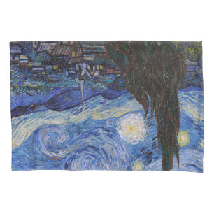 Housse D'oreillers Une nuit étoilée : Saint Remy par Vincent Van Gogh