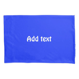Housse D'oreillers uni bleu