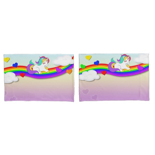 Housse D'oreillers Unicorn Pillowcase (devant-Set)