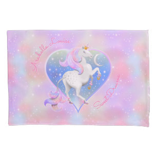 Housse D'oreillers Unicorne rose Princesse Sweet Dreams