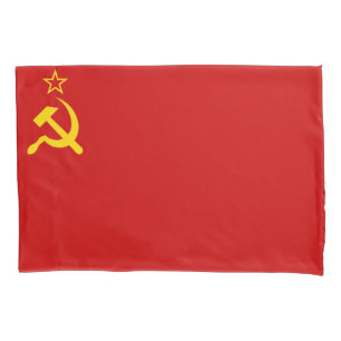 Housse D'oreillers URSS Union soviétique communiste Faucille et marte