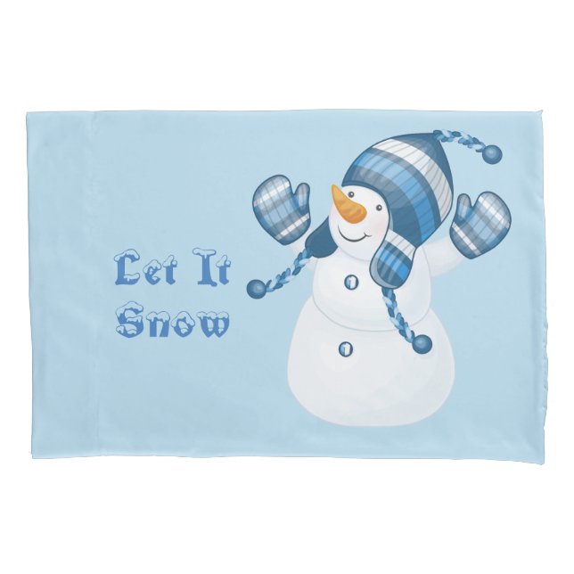 Housse D'oreillers Vacances d'hiver Pillowcase-Snowman (devant)