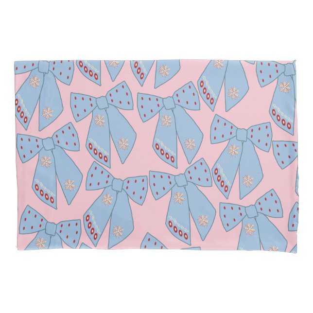 Housse D'oreillers Vaches Roses Et Bleues (devant)