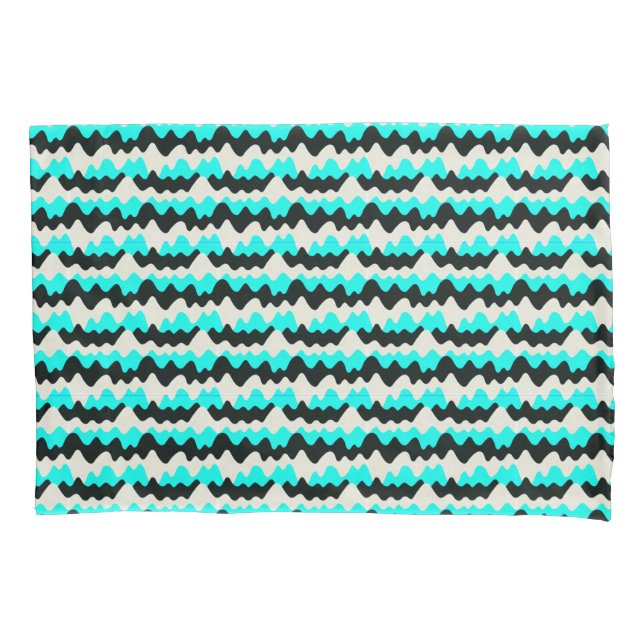 Housse D'oreillers Vagues turquoise (devant)