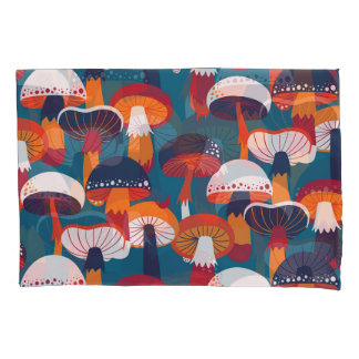 Housse D'oreillers Variété de champignons, illustration vintage sans 