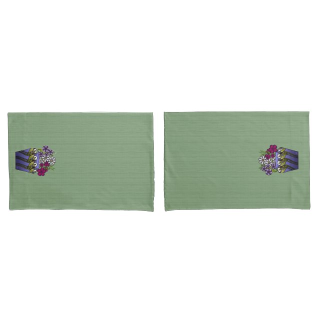 Housse D'oreillers Vase Lily Craftsman  (devant-Set)