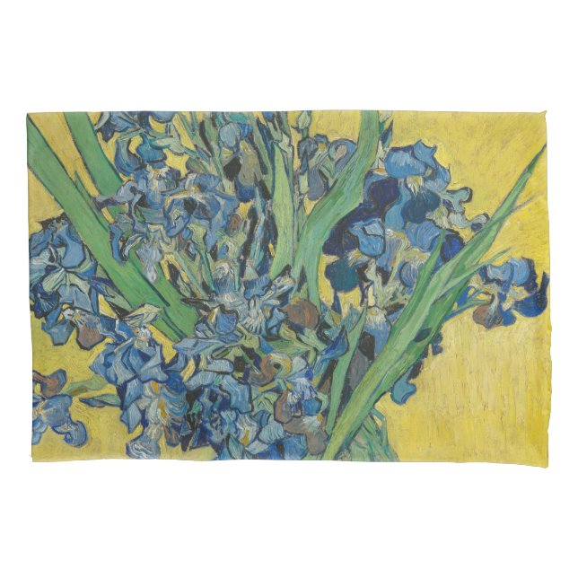 Housse D'oreillers Vase Van Gogh avec Iris Classic Impressionnisme (devant)
