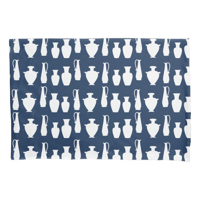 Housse D'oreillers Vases grecques antiques jarres diverses formes Mot (devant)