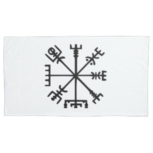 Housse D'oreillers Vegvísir (Viking Compass)