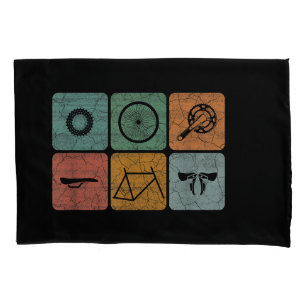 Housse D'oreillers Vélo Cyclisme Vintage Pièces de vélo Cadeaux cycli