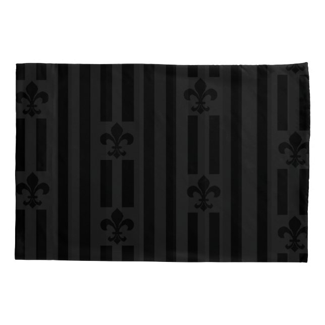 Housse D'oreillers Velours noir réversible (Dos)