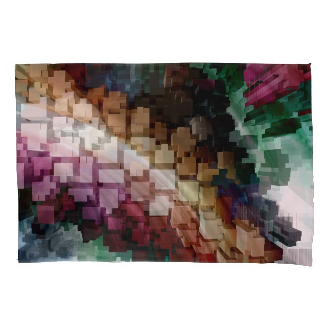 Housse D'oreillers Vent foncé centré sur le cube (devant)