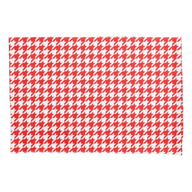 Housse D'oreillers Vérification de la position de base rouge et blanc (devant)