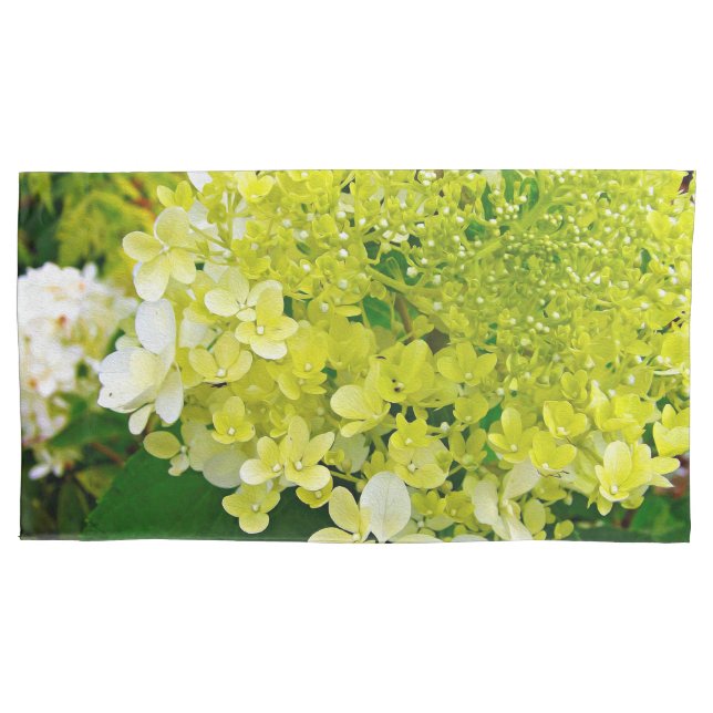 Housse D'oreillers Vert Chartreuse, Hydrangea Limelight, (devant-gauche)