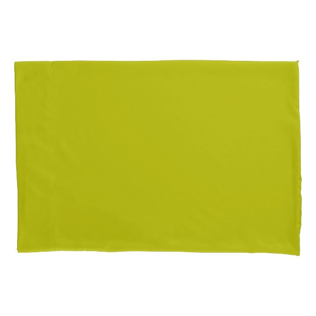 Housse D'oreillers Vert Chartreuse Simple Uni Couleur Unie (devant)