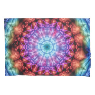 Housse D'oreillers Vibrant Tie Dye Kaleidoscope Rainbow Mandala
