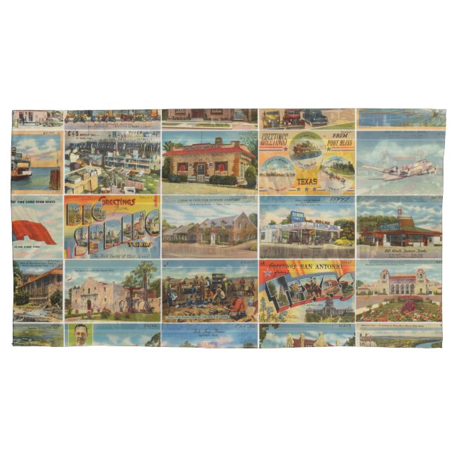 Housse D'oreillers Vieux Texas Cartes postales Pilote (devant)