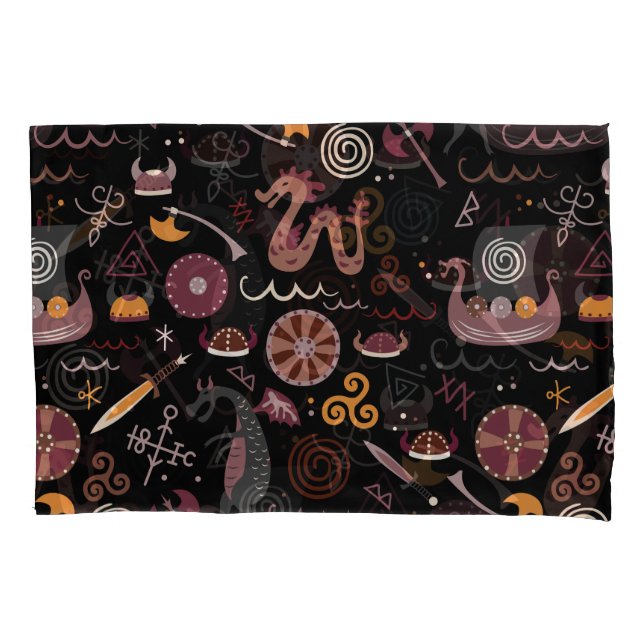 Housse D'oreillers Viking : Conception Graphique, Intransparente. (devant)