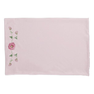 Housse D'oreillers Vin rose et violet Floral Pillowcase